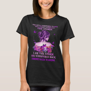 Camiseta guerrero mariposa fibromialgia soy la tormenta