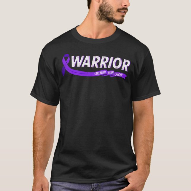 Camiseta Guerrero más fuerte que el cáncer pancreático (Anverso)