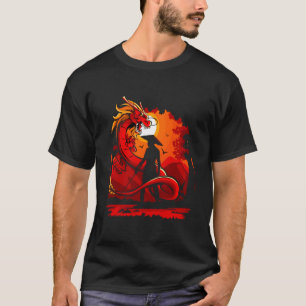 Camiseta Guerrero Monje O Samurai Con Dragón