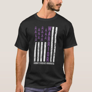 Camiseta Guerrero morado para la conciencia de Crohn en muj