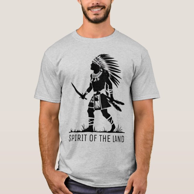 Camiseta Guerrero nativo americano (Anverso)