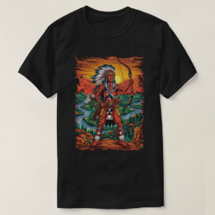 Camiseta Guerrero nativo americano tradicional