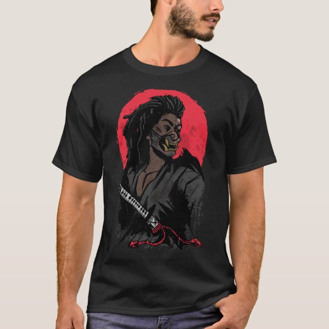 Camiseta Guerrero negro de Samurai (Anverso)