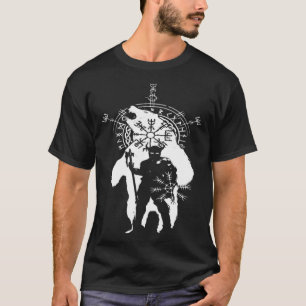Camiseta Guerrero Oso Berserk Odín Runas Brújula Nórdica Vi