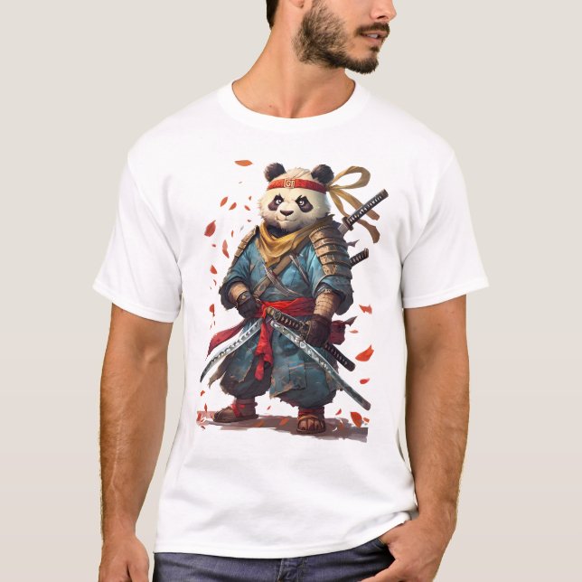 Camiseta Guerrero Panda de doble hoja (Anverso)