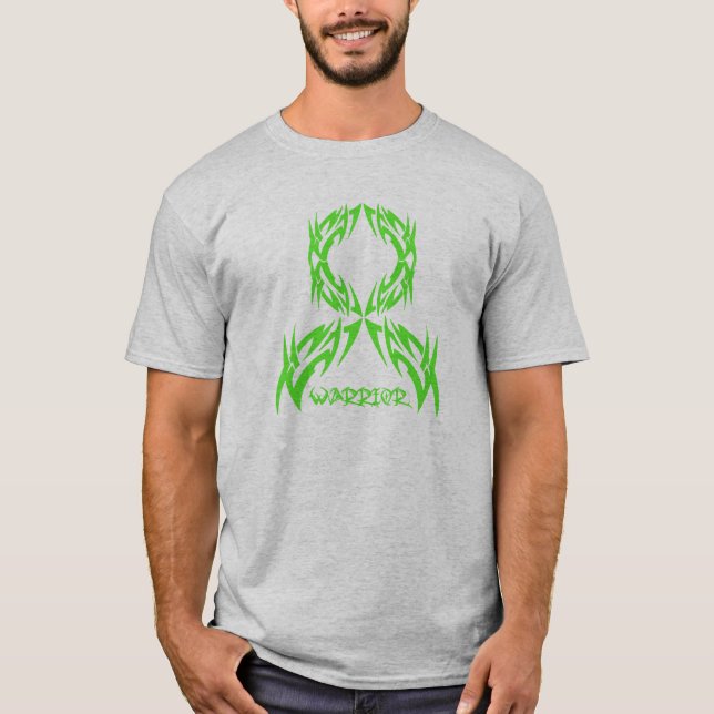 Camiseta Guerrero para hombre del cáncer del linfoma tribal (Anverso)
