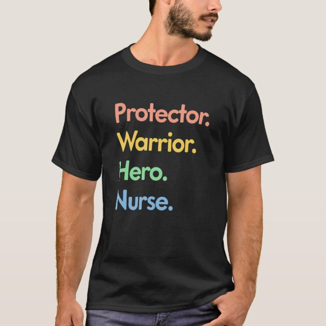 Camiseta Guerrero Protector Héroe Enfermera (Anverso)