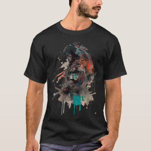 Camiseta Guerrero retro samurai espada Ninja japonés