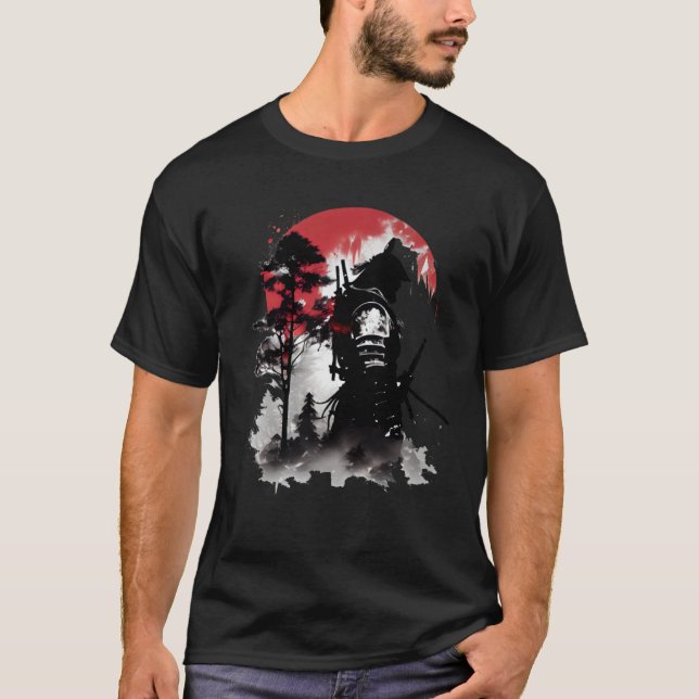 Camiseta Guerrero retro samurai espada Ninja japonesa 1 (Anverso)