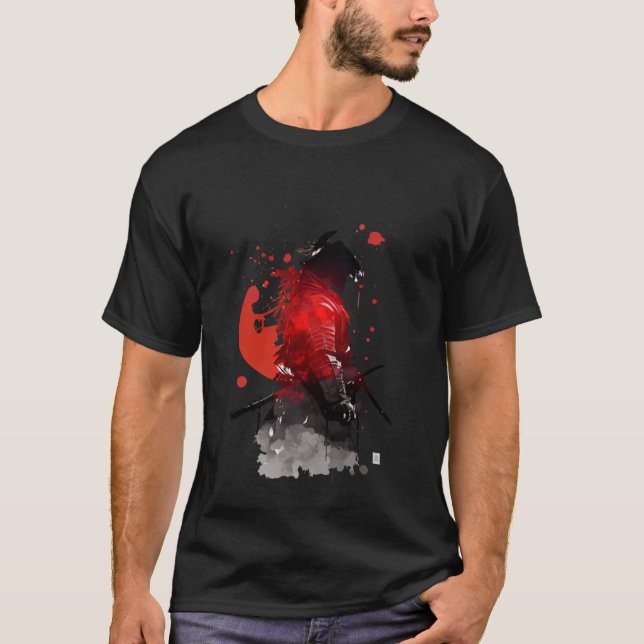Camiseta Guerrero retro samurai espada Ninja japonesa 4 (Anverso)