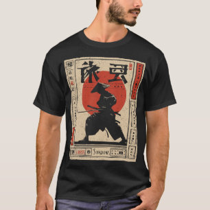 Camiseta Guerrero samurai: arte tradicional japonés de sol 