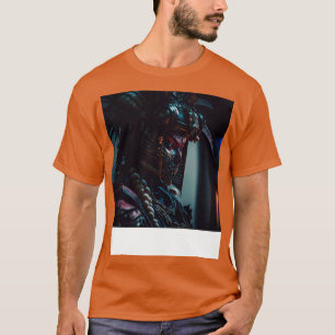 Camiseta Guerrero samurái ciberpunk Arte generado por IA Ar
