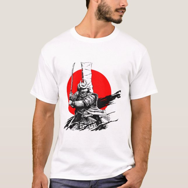 Camiseta guerrero samurai con espada (Anverso)