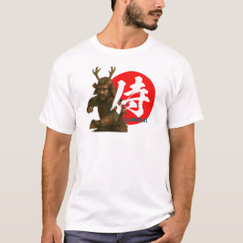 Camiseta Guerrero samurai con sol naciente y kanji