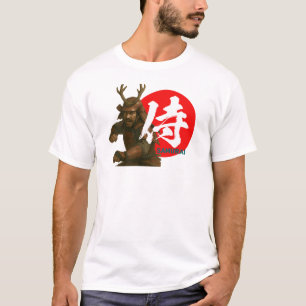 Camiseta Guerrero samurai con sol naciente y kanji