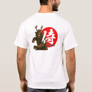 Camiseta Guerrero samurai con sol naciente y kanji
