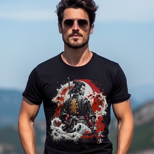 Camiseta Guerrero Samurai de estilo japonés (Japanese Style Samurai Warrior Tshirt)