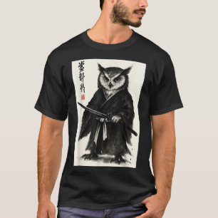 Camiseta Guerrero samurái divertido al estilo anime japonés