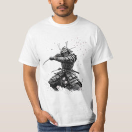 Camiseta Guerrero Samurái en Acción Arte Japonés Cerámica