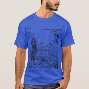 Camiseta Guerrero samurái en el frente de fuji