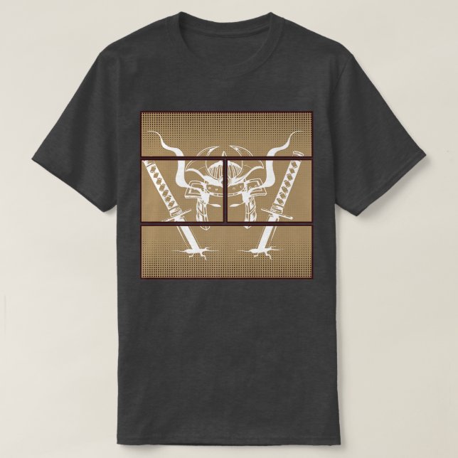 Camiseta Guerrero samurai espadas de Bushido japonés  (Diseño del anverso)