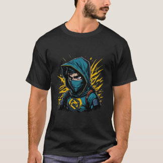 Camiseta Guerrero samurái gótico cara de ninja