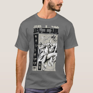 Camiseta Guerrero samurai japonés con manga de espadas Kata