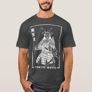 Camiseta Guerrero samurai japonés dibujó un Japón minimalis