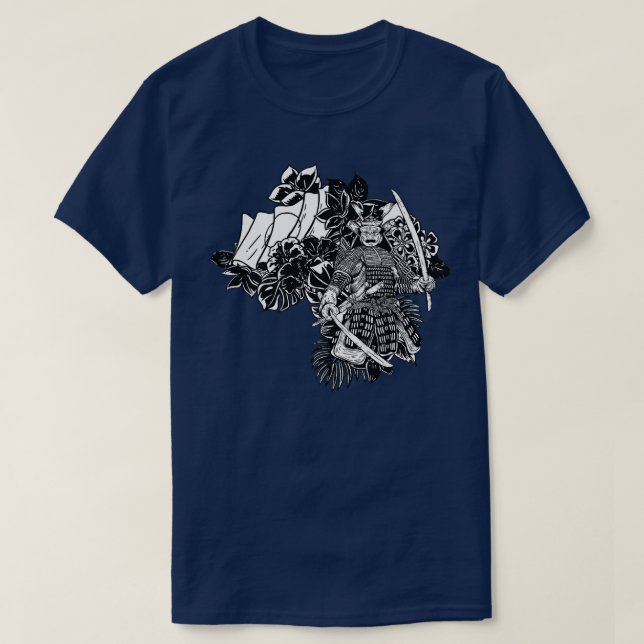Camiseta Guerrero Samurai japonés estético  (Diseño del anverso)