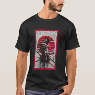 Camiseta Guerrero Samurái Japonés Gráfico Vintage Luchador