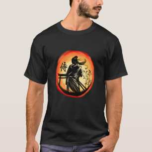 Camiseta Guerrero samurai japonés Lone Bushido Warrior