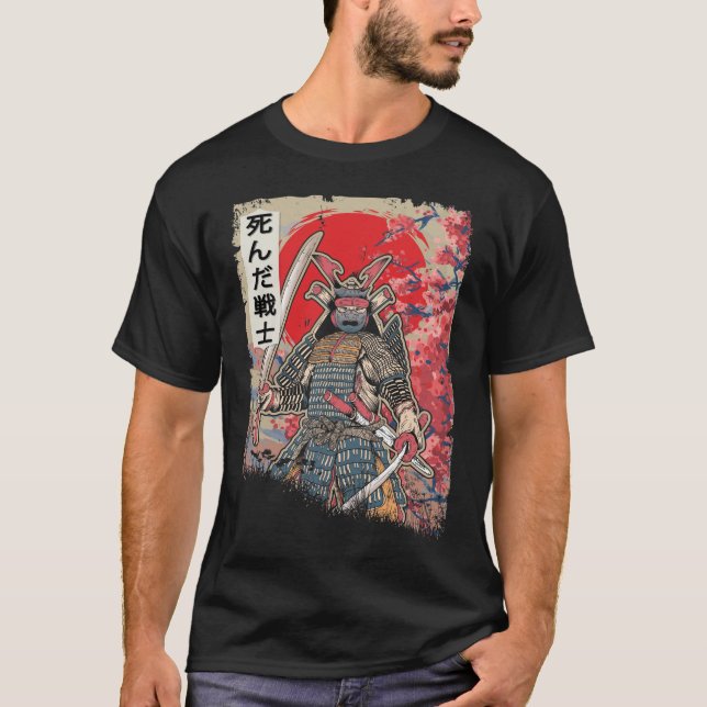 Camiseta Guerrero samurai japonés muere espadachín (Anverso)