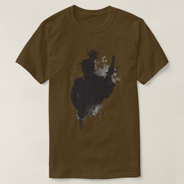 Camiseta Guerrero Samurai Japonés Negro  (Diseño del anverso)