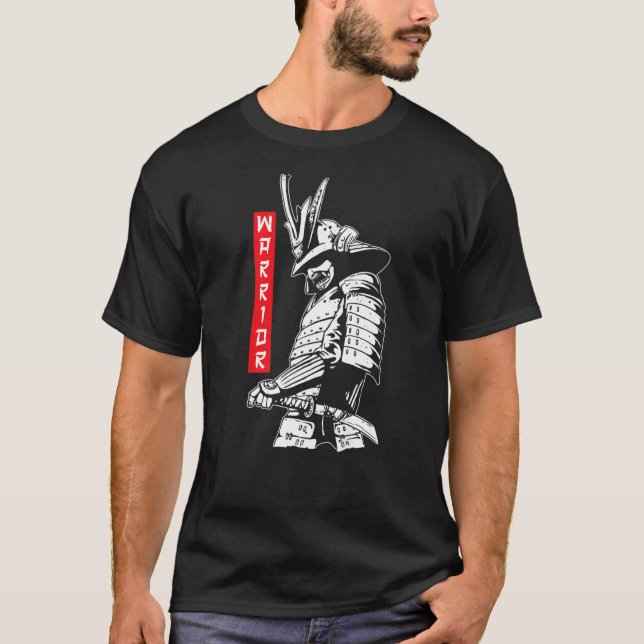Camiseta Guerrero Samurai Japonés Ninja mancha de sangre Ka (Anverso)