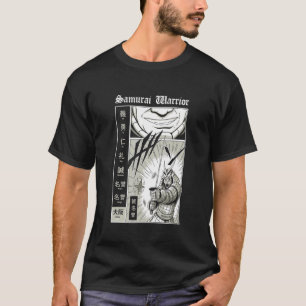 Camiseta Guerrero samurái retro Bushido con espada Katana