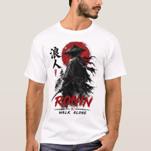 Camiseta Guerrero samurái ronin japonés: camina solo Bushid