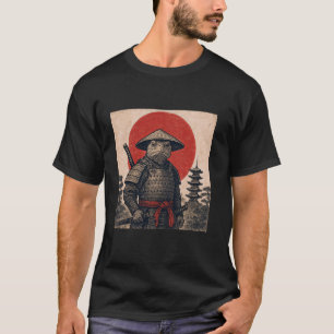 Camiseta Guerrero Samurái Tortuga Vintage Japonés Ukiyo-e