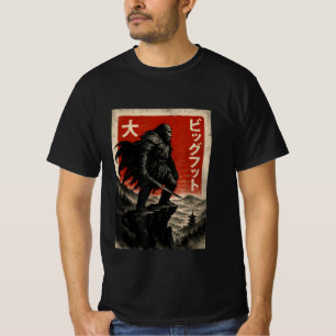 Camiseta Guerrero Sasquatch Samurái Bigfoot Japonés Vintage