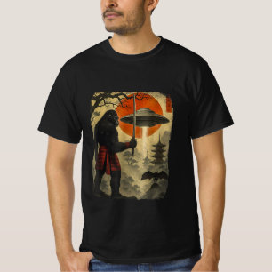 Camiseta Guerrero Sasquatch Samurái Bigfoot Japonés Vintage