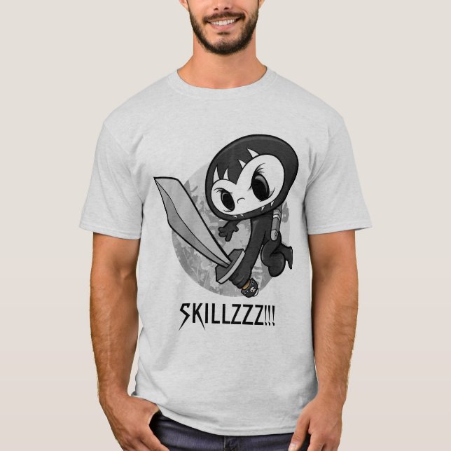 Camiseta Guerrero "SKILLZZZ de Ninja del cráneo de la (Anverso)