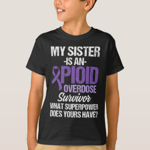 Camiseta Guerrero Sobreviviente Conciencia de Sobredosis de