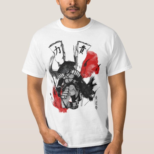 Camiseta Guerrero solitario del samurai (Anverso)