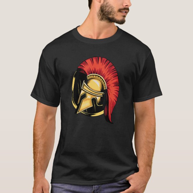Camiseta Guerrero Sparta Helmet Spartacus Spartan Molon Lab (Anverso)