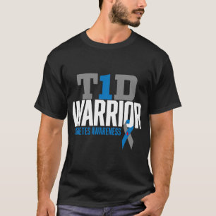 Camiseta Guerrero T1D Tipo 1 Conciencia sobre la diabetes D