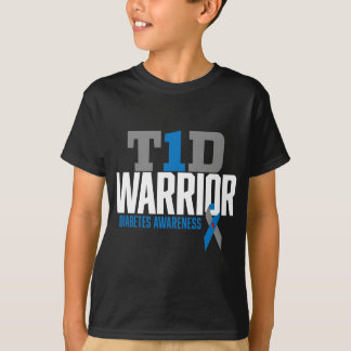 Camiseta Guerrero T1D Tipo 1 Sensibilización sobre la diabe