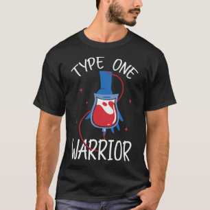 Camiseta Guerrero Tipo 1 Diabetes Insulina diabética