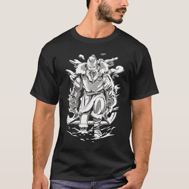Camiseta Guerrero Valhalla Vikingo Nos Vemos En Valhalla (Anverso)