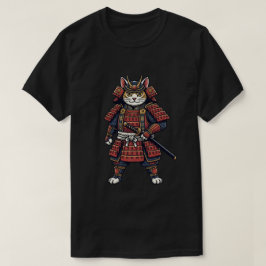 Camiseta Guerrero Valiente Gato Samurái