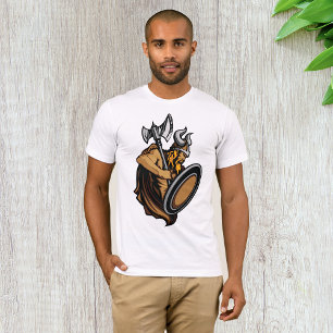 Camiseta Guerrero vikingo bárbaro nórdico con hacha