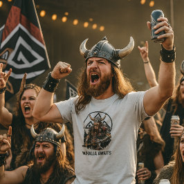 Camiseta Guerrero Vikingo Valhalla Espera Símbolo Valknut G